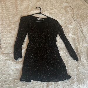 Abercrombie & Fitch Elegant Black Floral Mini Dress